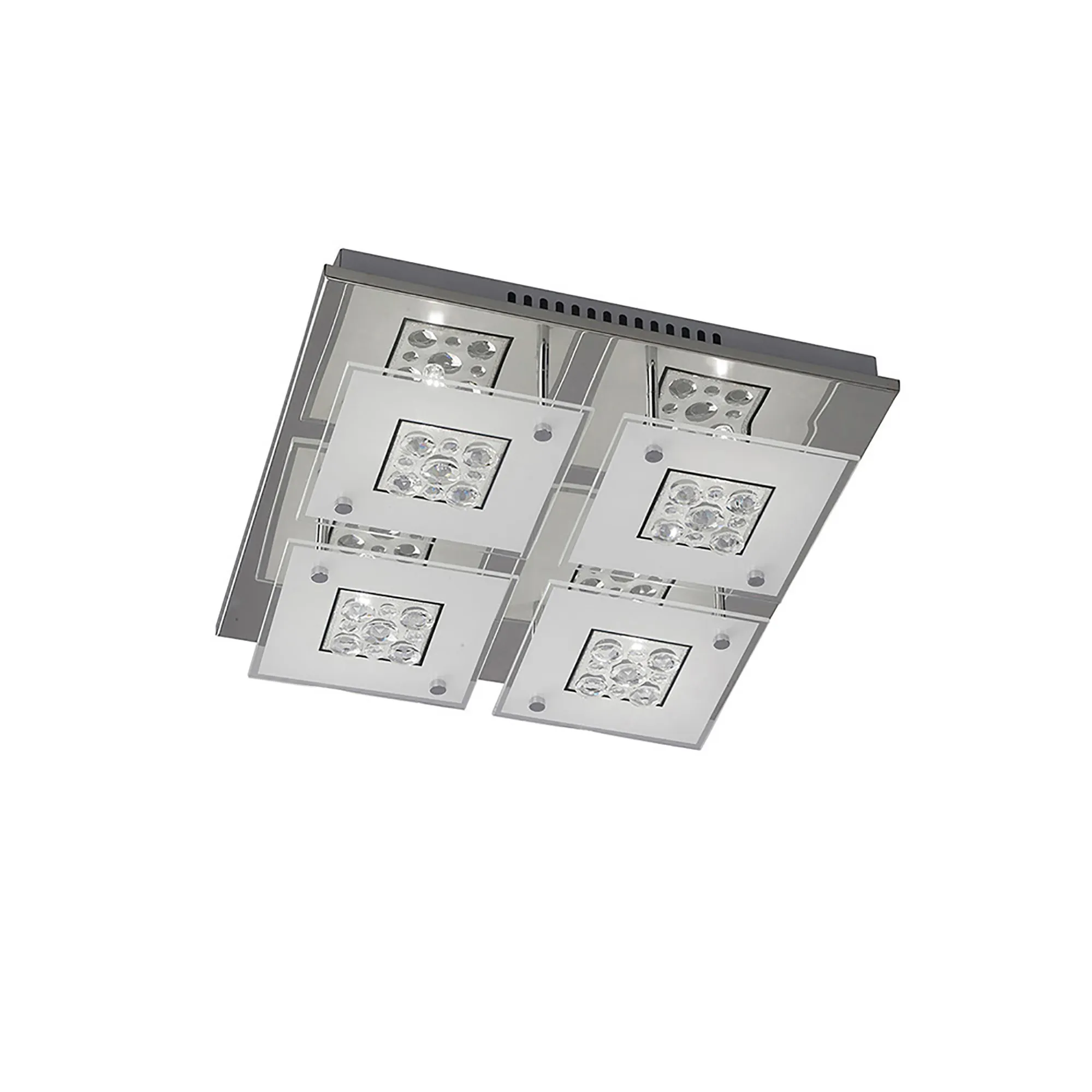 Cosmic Crystal Ceiling Lights Diyas Ringed & Square Crystal Fittings